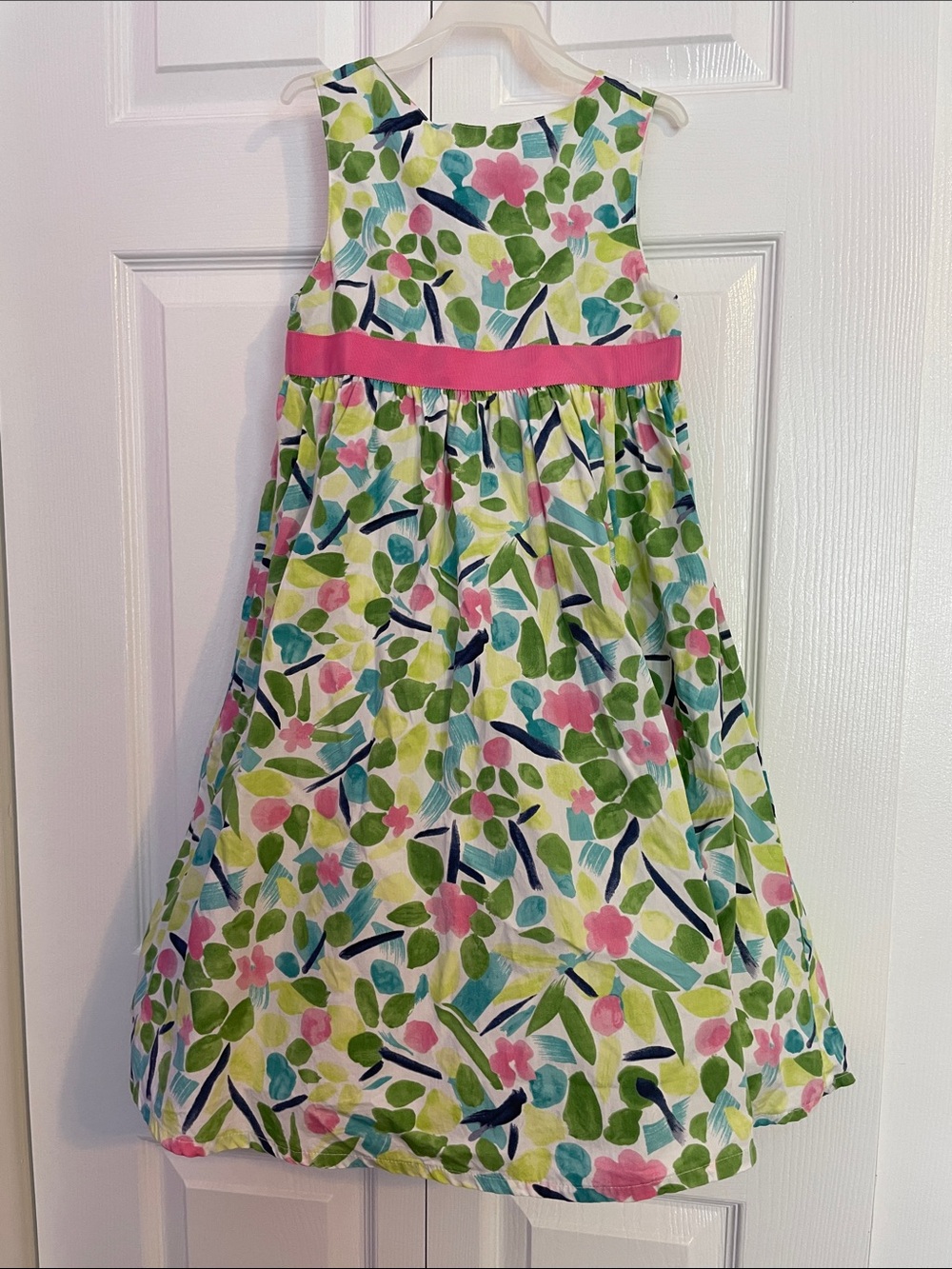 Gymboree Green, Pink and Blue Floral Summer Dress